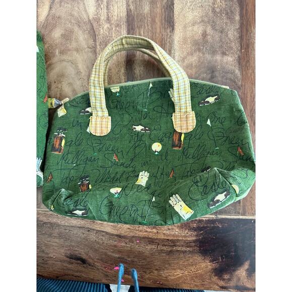 Anne Ormsby Sun Sand Golf Holiday Canvas Swimming Beach Tote Bag - Picture 2 of 14